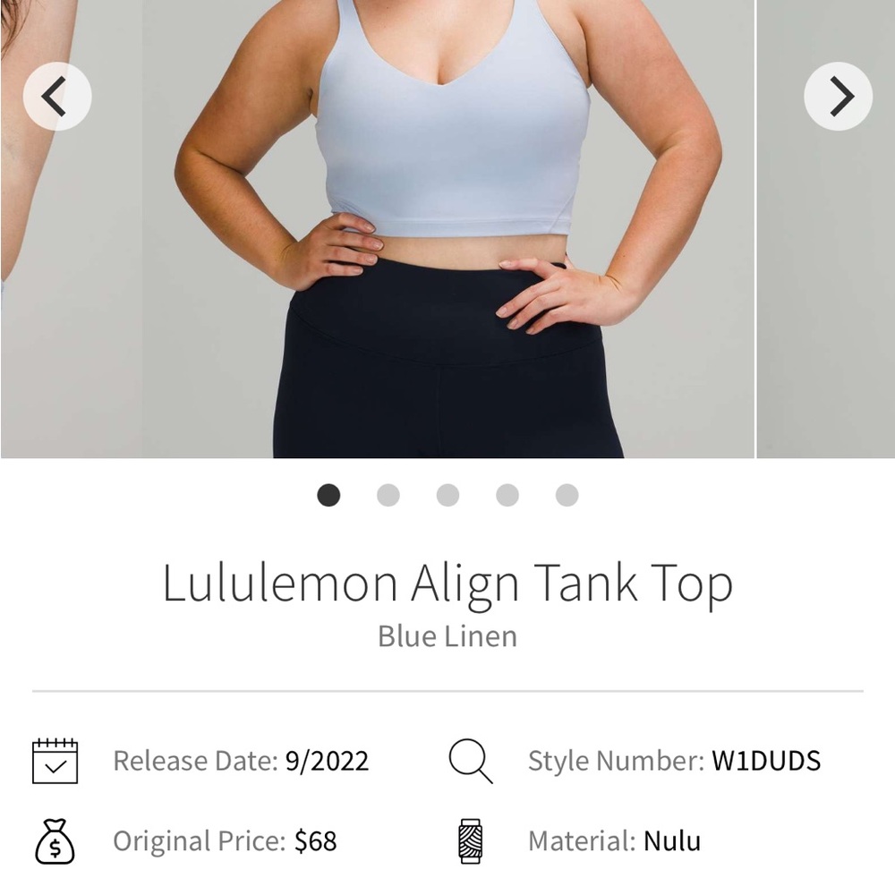 lululemon athletica Align Tank Top - Light Blue